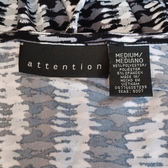attention Brand Dress (M) Excellent Pre-Owned Condition Polyester/Spandex Belted - Picture 3 of 7